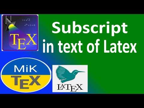 How to write subscript in text of Latex