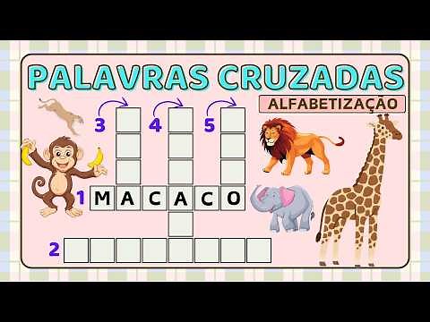 PALAVRAS CRUZADAS ANIMAIS SELVAGENS | ALFABETIZAÇÃO - Vila Educativa