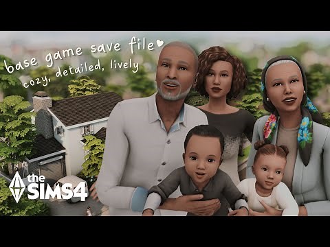 cozy, detailed, lively, full of backstories & drama ☕ base game save file ~ the sims 4