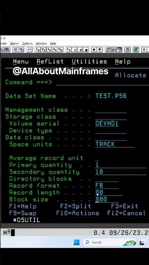 How to create a PS file in Mainframe | All About Mainframes