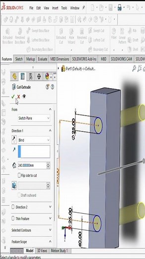 Solidworks tutorial for begineers #shorts #ytshorts