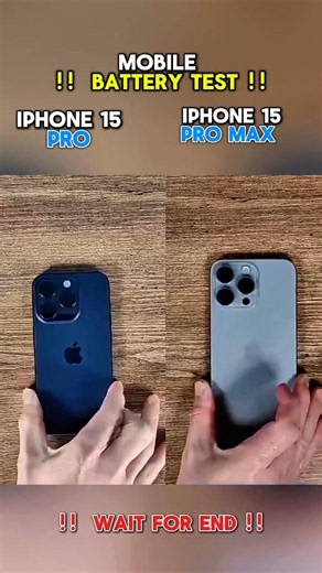 ⚡☠️ IPHONE 15 PRO VS IPHONE 15 PRO MAX MOBILE BATTERY TEST !!⚡👽
