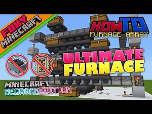 Tutorial | ULTIMATE FURNACE ARRAY | Minecraft Bedrock Edition How To