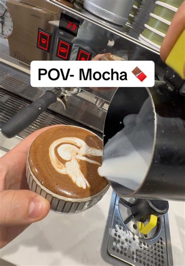 POV- Mocha 🍫 #chocolate #coffee #cafe #latteart #pov | Mocha Coffee