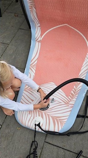 Electric pump for paddle board. Easy way to inflate paddle board