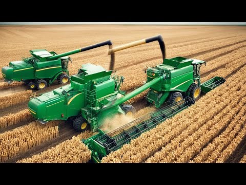 How American Farmers Harvest 49.3 Million Tons Of Wheat | Farming Documentary