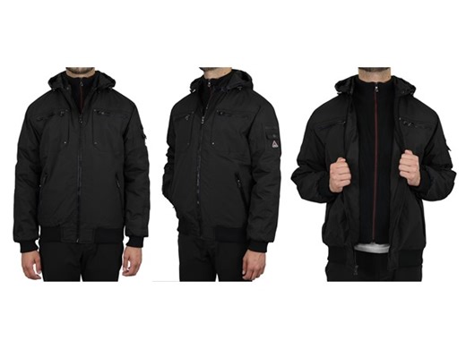 Mens Heavyweight Tech Jacket with Hood