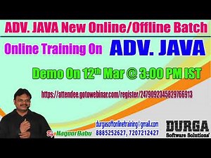 ADV. JAVA Online Training in DURGASOFT
