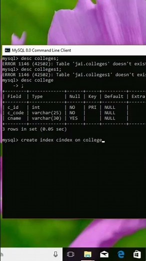 how to create index in sql
