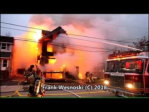3rd alarm house fire with collapse