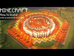 Minecraft : How To Build Acacia Large circle underground and ground base