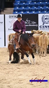 Titanium Tuff (Metallic Cat x CR Boon To Be), shown by Ronnie Rice at the National Cutting Horse Association Super Stakes. #TeamMC | Metallic Cat