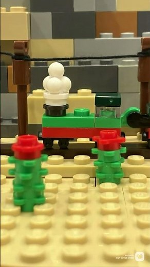 LEGO Micro Diorama – Steam Train Crossing the Prairie in the Wild West