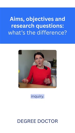 Aims vs objectives vs research questions explained