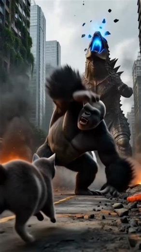 “Clash of the Titans: Kong vs. Godzilla” #funny #video #viral #usa #usafunnyvideos #usa