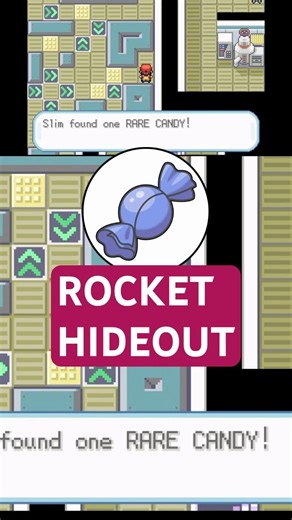 FREE RARE CANDY in Pokémon Fire Red & Leaf Green in the Team Rocket Hideout #shorts #gaming