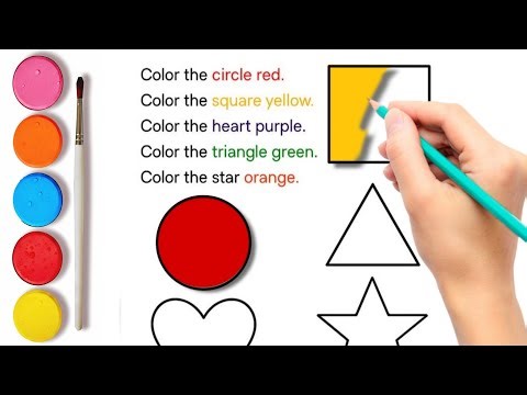 Learn Colors & Shapes for Kids 🎨 | Circle Square Triangle Star Coloring Activity for Toddlers