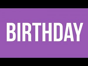 Katy Perry - Birthday - Lyric Video