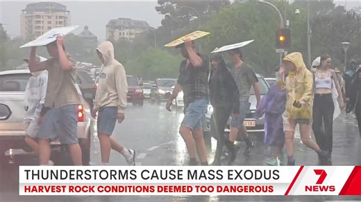 110K views · 254 reactions | Wild storms and lightning strikes have caused chaos at some the state's biggest events this weekend. Horrendous conditions forced a mass exodus from the Harvest Rock Festival in Adelaide. Download the 7NEWS app: https://7news.link/7NEWSapp #7NEWS | 7NEWS Adelaide | Facebook