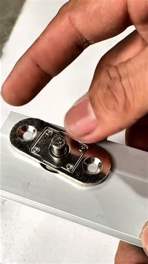 The process of installing a lock on an aluminium display case rail. #fyp #aluminiumtutorial #diy