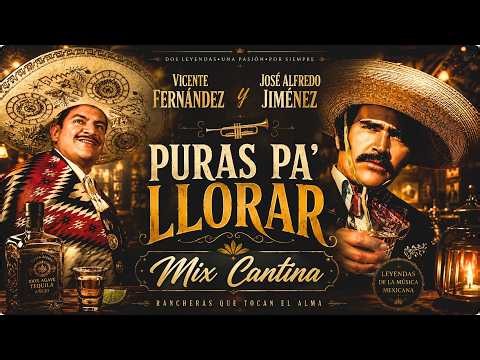 VICENTE FERNÁNDEZ y JOSÉ ALFREDO JIMÉNEZ 🎺 Puras Pa' Llorar🍷Puras Canciones De Cantina Para Pistear