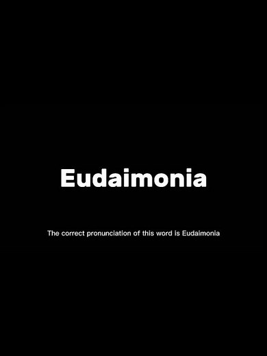 How to pronounce eudaimonia #grammar #pronunciationmatters