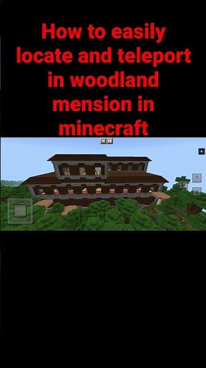 How to easily locate and teleport in woodland mension in minecraft #shorts #youtubeshorts#minecraft