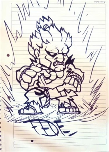 mini Akuma 🔥✍️🤪 #drawing#akuma#streetfighter#dibujando#dibujo#dibujorapido#artwork#art#fastdraw