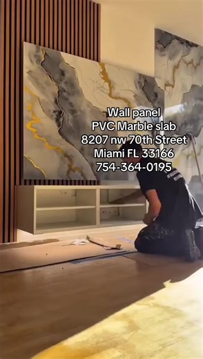 Wall panel 6.5x114in PVC marble slabs 4x8ft ☎️754-364-0195 📍8207 nw 70th street Miami FL 33166 #miami #construction #home #wallpanel #homeimprovement
