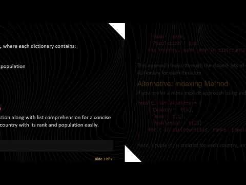 Organizing Country Information with Python: Creating a Clean List of Dictionaries