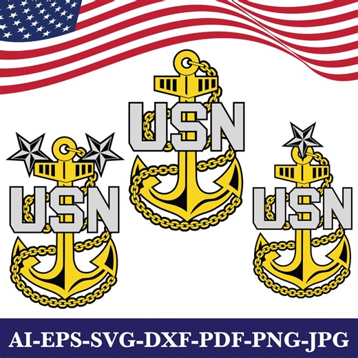 US Navy Chief Anchor Vector Logo (cut File) - Etsy
