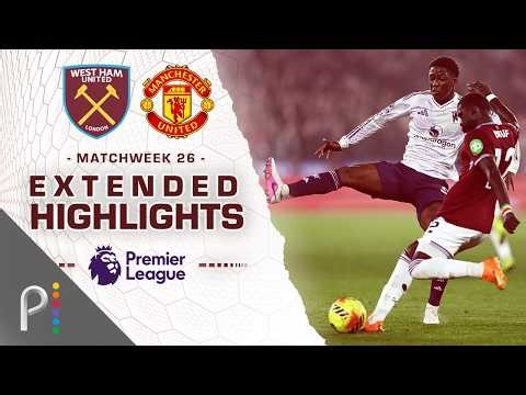 West Ham United v. Manchester United | PREMIER LEAGUE HIGHLIGHTS | 2/10/2026 | NBC Sports
