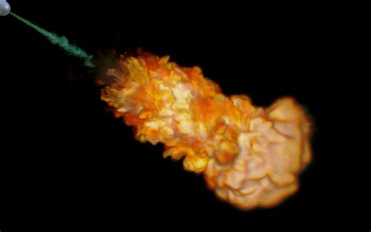 Large Eddy Simulation of Fuel Spray Combustion