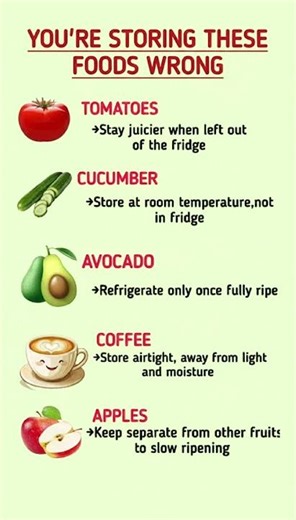 You’re Storing These Foods WRONG! 🥑🍅 Simple Storage Mistakes Ruining Your Food #healthylifestyle