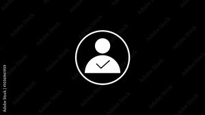 Profile icon animation with tick mark