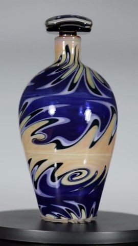 Handblown Glass Urn / Artisan Glass Jar – Matching Fitted Lid - Etsy