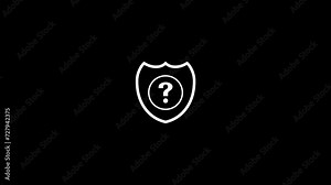 Question mark icon animated background, Concept of problem information