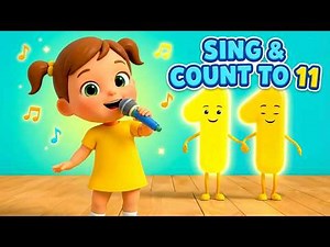 Number 11 Song for Kids ⚽ | Learn to Count Number Eleven | Kidy_M