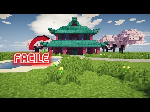 How to BUILD a CHINESE TEMPLE in Minecraft | Tutorial [FR]