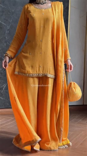Fatima Tahir on Instagram: "LAYRA ~ festive formal Pure Sheesha Raw silk with silk dupatta WORK DETAILS: Purely Hand crafted embellishment with Naqshi dabki , sequins and dabka all over on front, sleeves and dhaka pants"