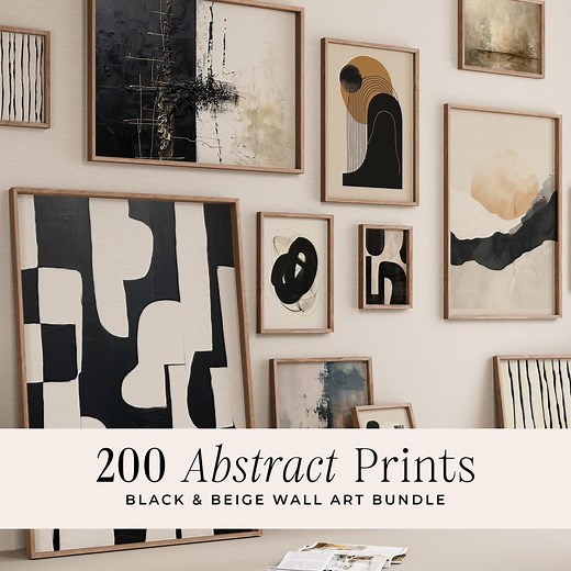 200 Beige Abstract Art Prints: Modern Gallery Wall Set, Trendy Posters (digital Prints) - Etsy UK