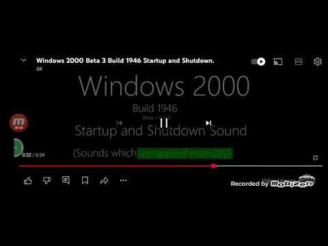 Windows 2000 Beta 3 Build 1946 Became A Windows NT 4.0 Startup And Shutdown Sounds
