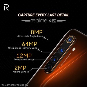 428K views · 51 shares | Embark on a revolutionary camera experience! Enjoy ultra-clear resolution of the 64MP #ProCameraProDisplay, #realme6 that doesn’t miss even a single detail. Adding to the glory, #realme6Pro too stands impressive with its #6CamerasProDisplay & 20x Zoom. Know more: https://bit.ly/2U4of3b | realme | Facebook