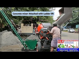 OneBag Concrete Mixer with Hydraulic Hopper Attached with Ladder Lift..For Sales:9443052834