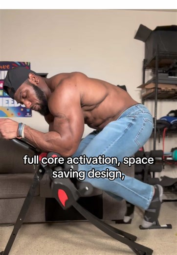 I use the Bearbro Foldable Ab Machine in my garage gym because it delivers real core engagement without living on the floor. This foldable ab workout machine supports up to 440 lbs and stays stable during hard sets. The padded knee support locks your lower body in place so your abs do the work. No neck pulling. No sloppy reps. Just controlled crunches and slow negatives that keep tension on your core. The adjustable resistance lets me scale intensity based on my workout. The built in LCD display