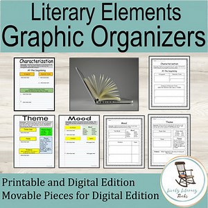Story Elements Worksheets, Literary Elements Graphic Organizers, Templates