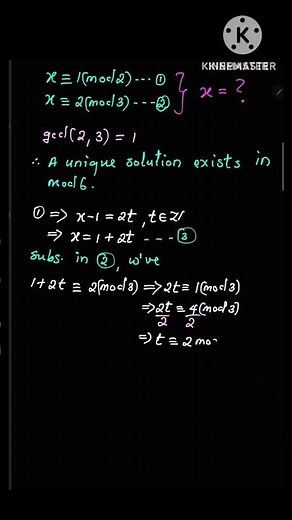 Chinese Remainder Theorem | solved example 1