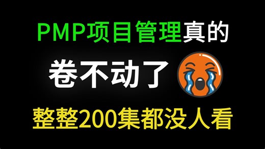 【PMP教程200集】目前B站最新最全的PMP项目管理课程视频，包含所有干货内容！详细讲解，通俗易懂，手把手带你拿下2026年PMP考试，这还没人看，我不更了！