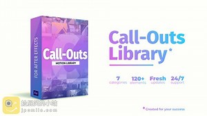 AE模板：Call-Outs Library 120多种线条呼出介绍指示标注动画