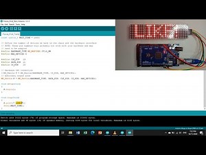 DISPLAYING A SIMPLE STRING USING 4 in 1 MAX7219 8x8 LED MATRIX DISPLAY AND ARDUINO MEGA 2560